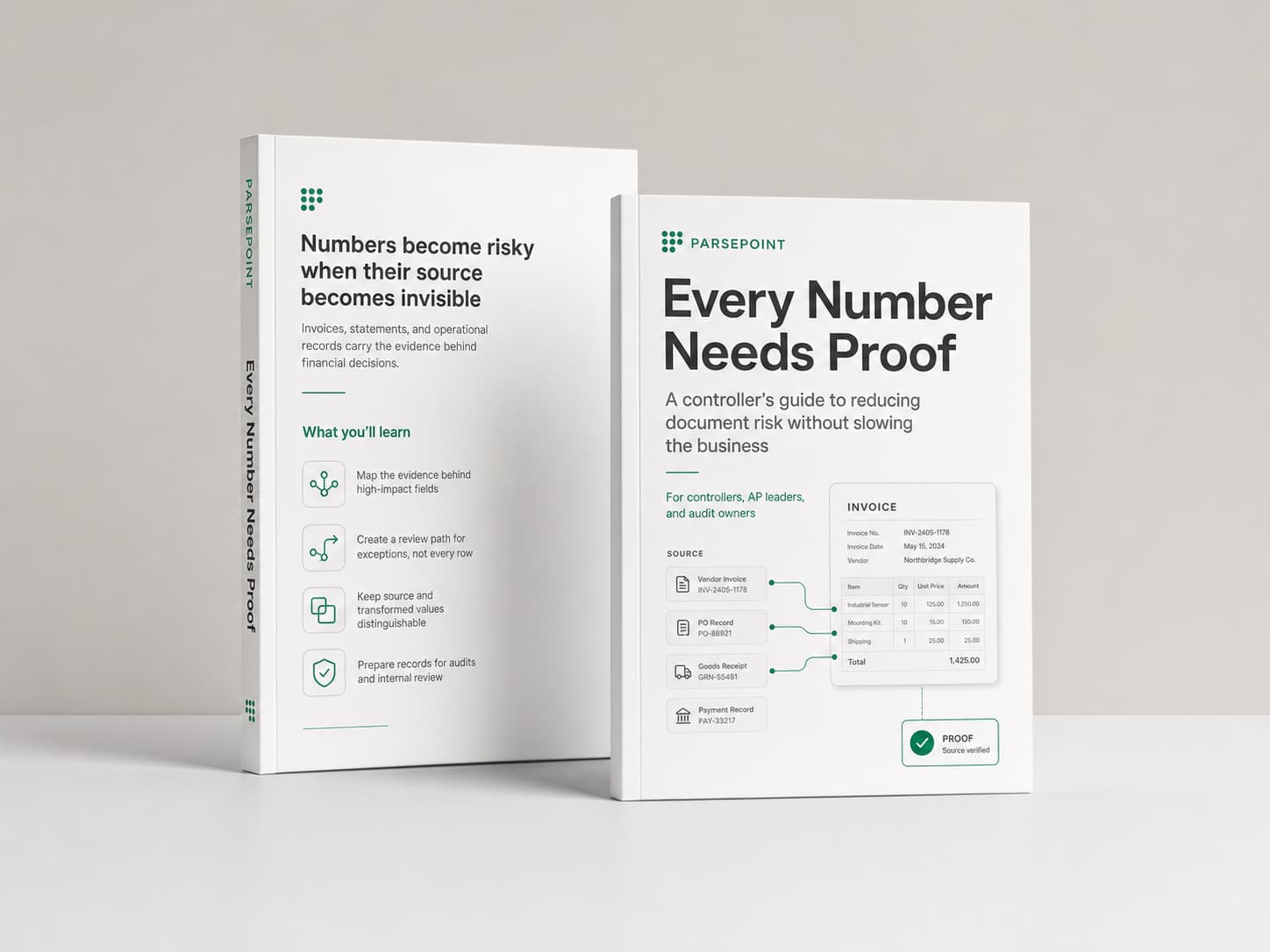 Every Number Needs Proof controller guide displayed as two standing books